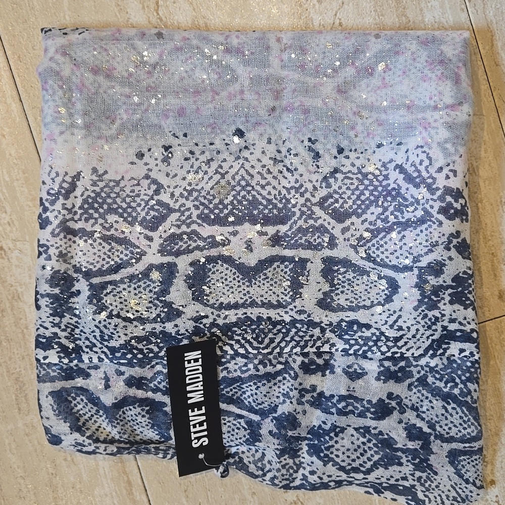 New Steve Madden Oversized Multi-Color Snake Print Scarf/Shawl/Wrap